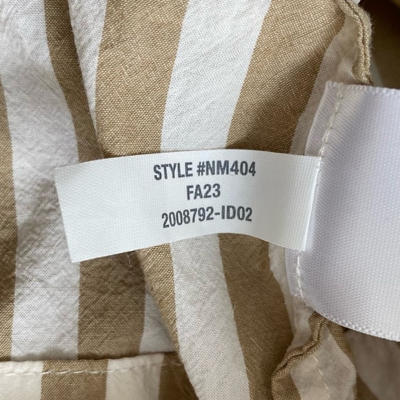 Madewell Modular Oversized Button-Up Shirt in Mixed Stripe Women's Size XL - Picture 10 of 10